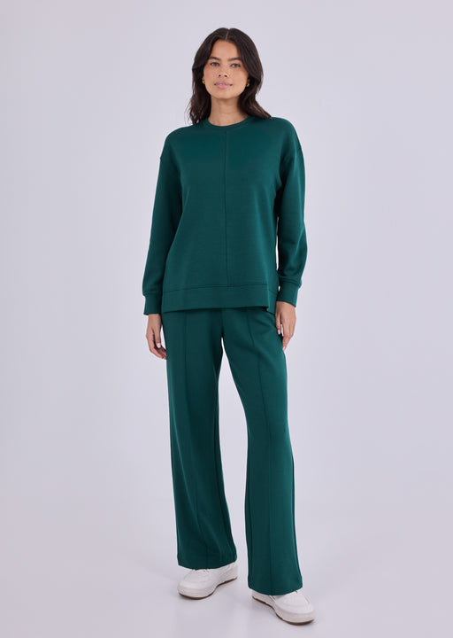 Women's Crew Sweat & Straight Leg Pants Set Deep Teal