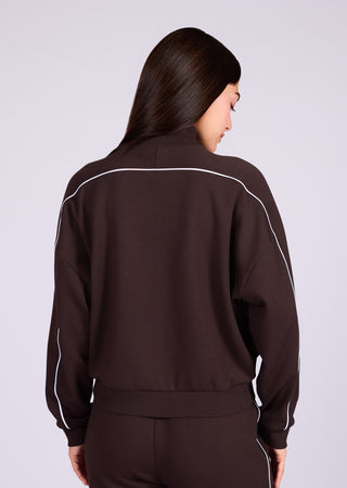 LC Women's Raglan Jacket & Contrast Pants Dark Cocoa