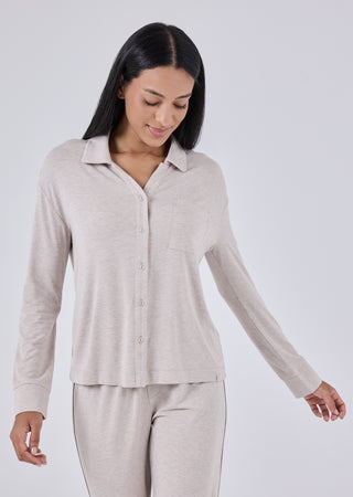 LC Women's Shirt & Pant Set Oatmeal Heather