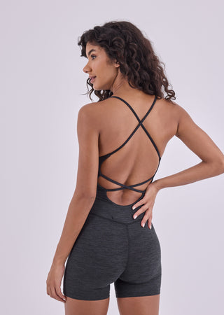 LC Women's Shrug & Onesie Set Dark Grey Marl