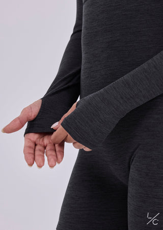 LC Women's Shrug & Onesie Set Dark Grey Marl