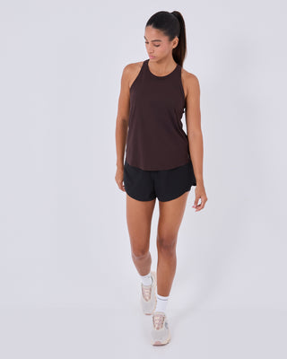 LC Womens Run Tank Dark Cocoa