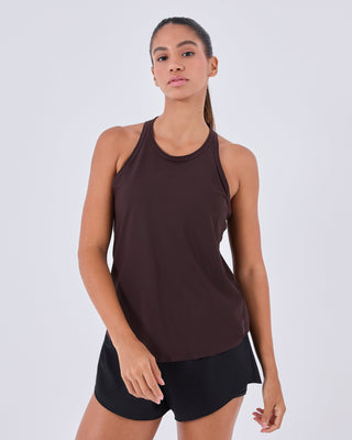 LC Womens Run Tank Dark Cocoa