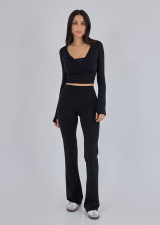 LC Wrap Top Women’s Aloe Wrap Top Black