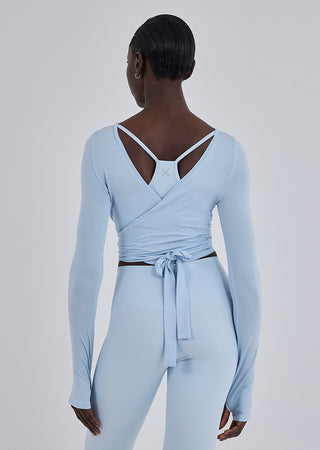 LC Wrap Top Women’s Aloe Wrap Top Blue Mist