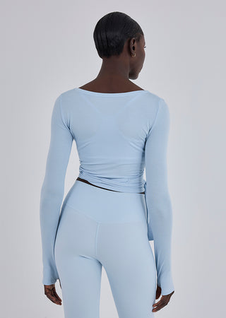 LC Wrap Top Women’s Aloe Wrap Top Blue Mist