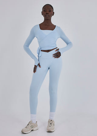 LC Wrap Top Women’s Aloe Wrap Top Blue Mist