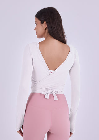 LC Wrap Tops Women’s Wrap Top White