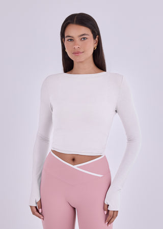 LC Wrap Tops Women’s Wrap Top White