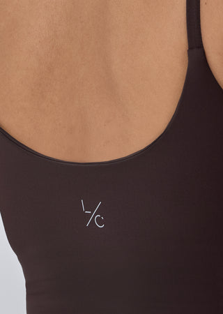 LC Wrapped Cami All Day Wrap Cami Top Dark Cocoa