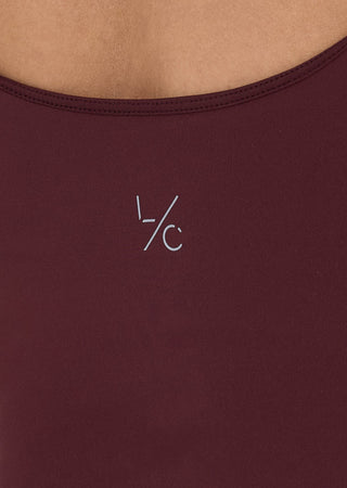 LC Wrapped Cami Women's Wrap Cami Top Dark Burgundy