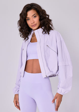 LC Zip top Womens Ripstop Zip Through Jacket Lilac Thistle