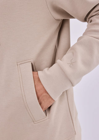 LC Zip Up Men's All-Around Lounge Zip Up Hoodie Beige