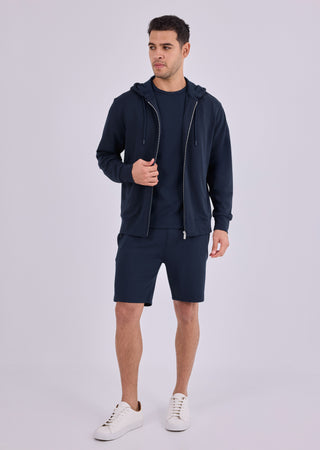 LC Zip Up Men's All-Around Lounge Zip Up Hoodie Dark Navy