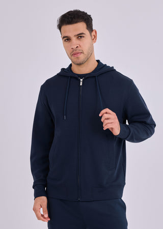LC Zip Up Men's All-Around Lounge Zip Up Hoodie Dark Navy