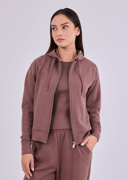 Women's Zip Up Hoodie Tawny Rust